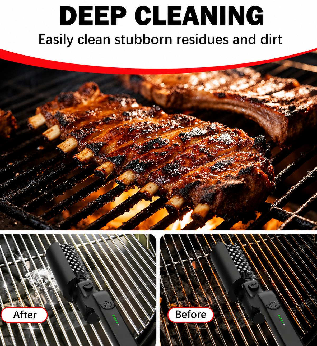 Elvomi™ Electric Grill Brush