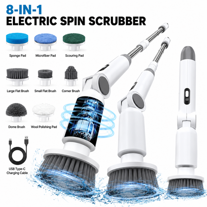 Elvomi™  8-in-1 Electric Spin Scrubber