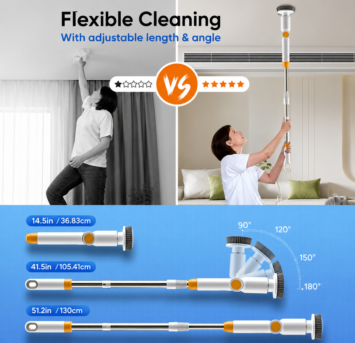 Elvomi™  8-in-1 Electric Spin Scrubber