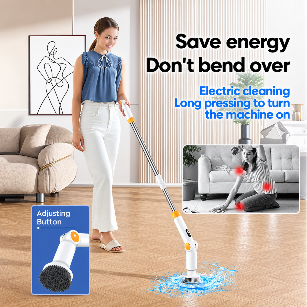 Elvomi™  8-in-1 Electric Spin Scrubber