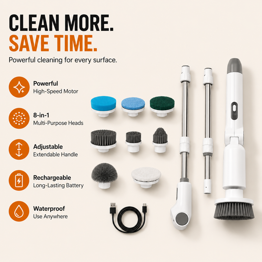 Elvomi™  8-in-1 Electric Spin Scrubber